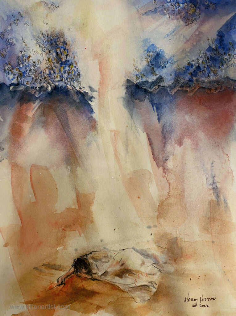 Angels Praying for Jesus in Gethsemane