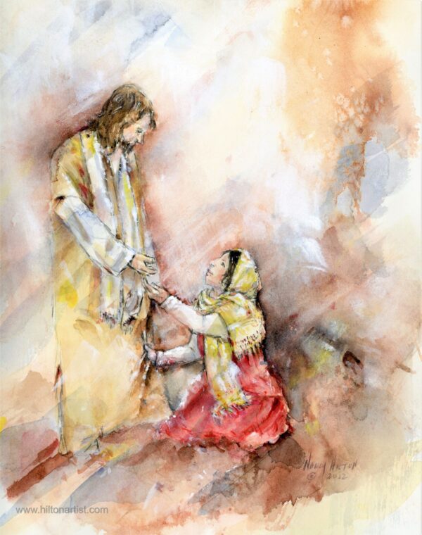 Woman Touches Jesus’ Robe