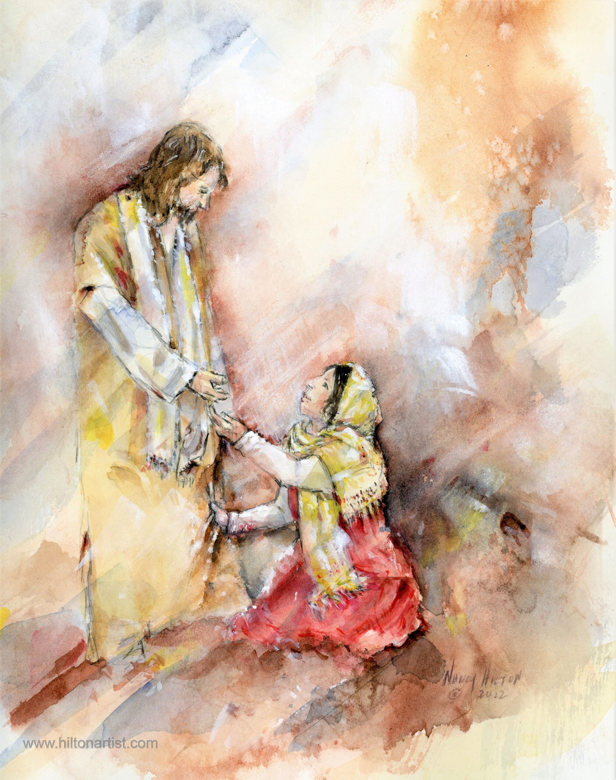 Woman Touches Jesus’ Robe