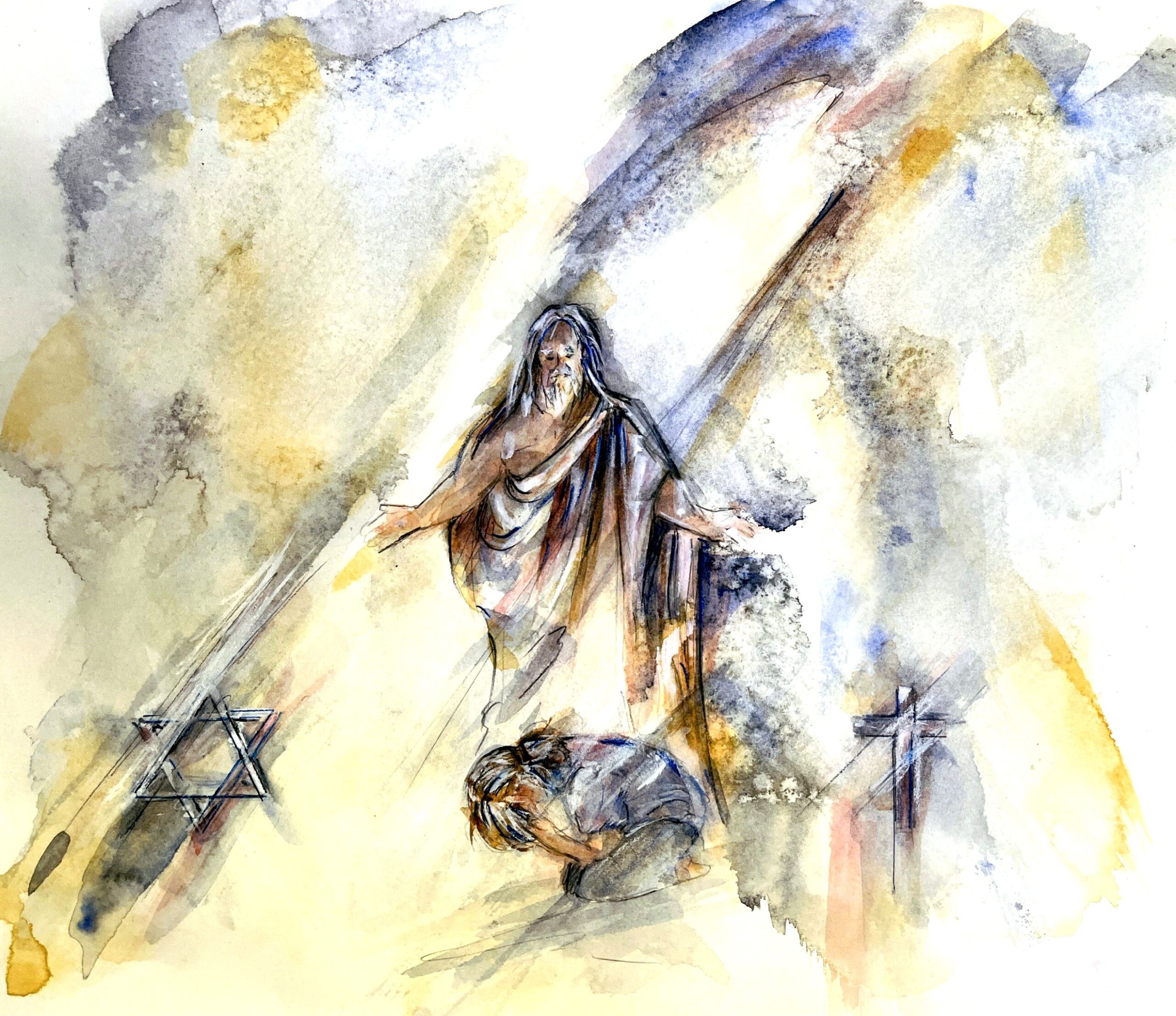 We are one in the Hands of Jesus Christ, Painting #1